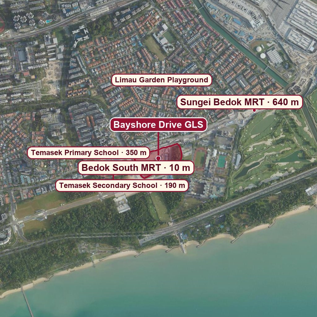 Map of Bayshore Drive GLS