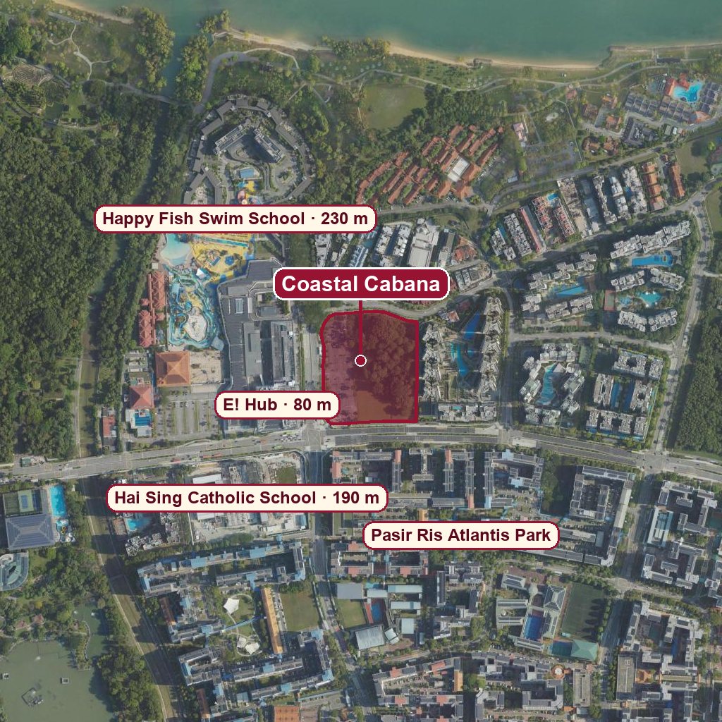 Map of Coastal Cabana