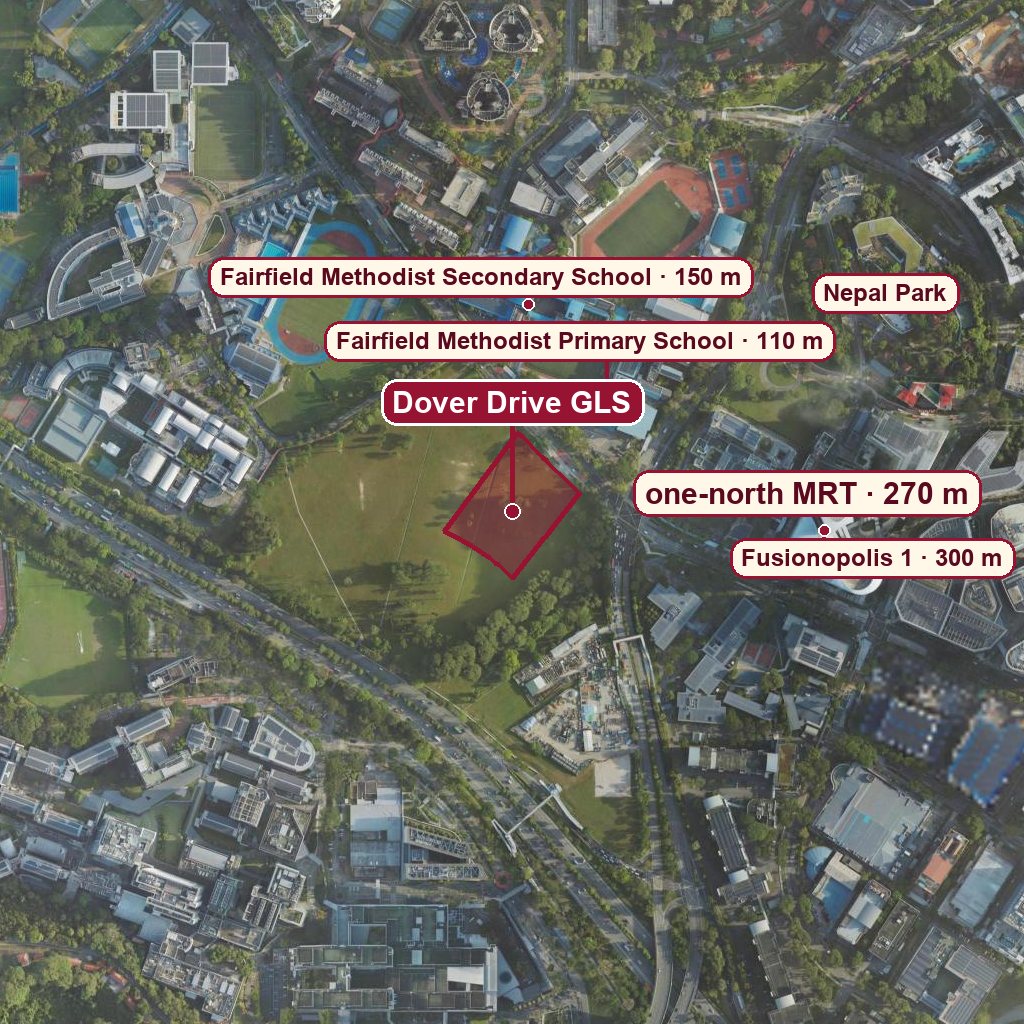 Map of Dover Drive GLS