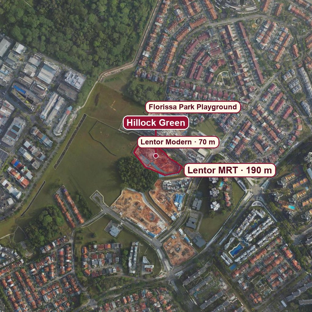 Map of Hillock Green