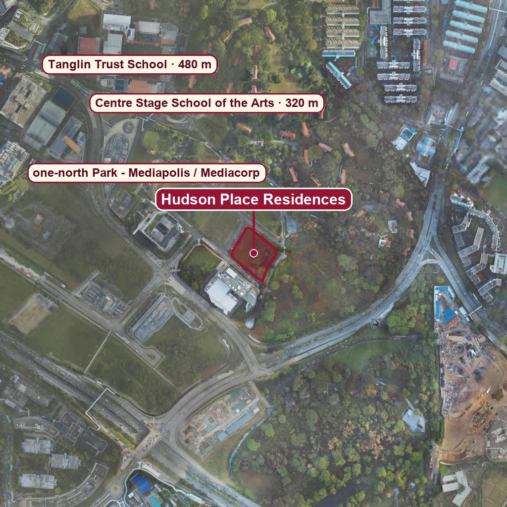 Map of Hudson Place Residences
