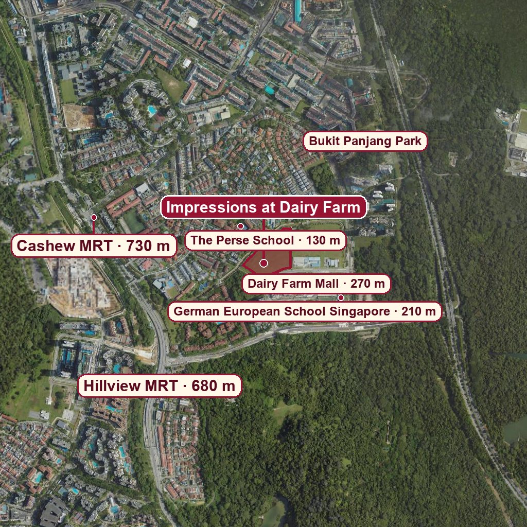 Map of Impressions at Dairy Farm
