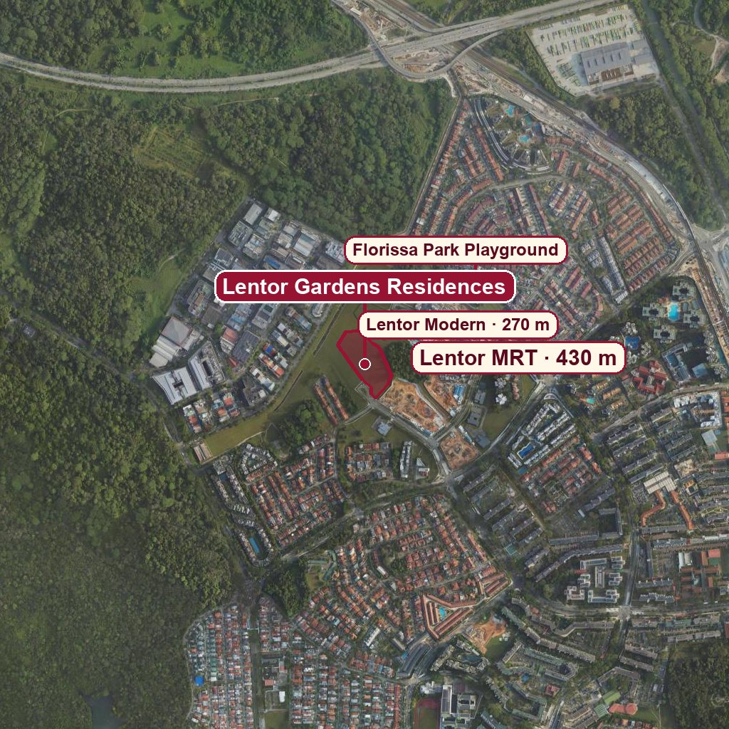 Map of Lentor Gardens Residences