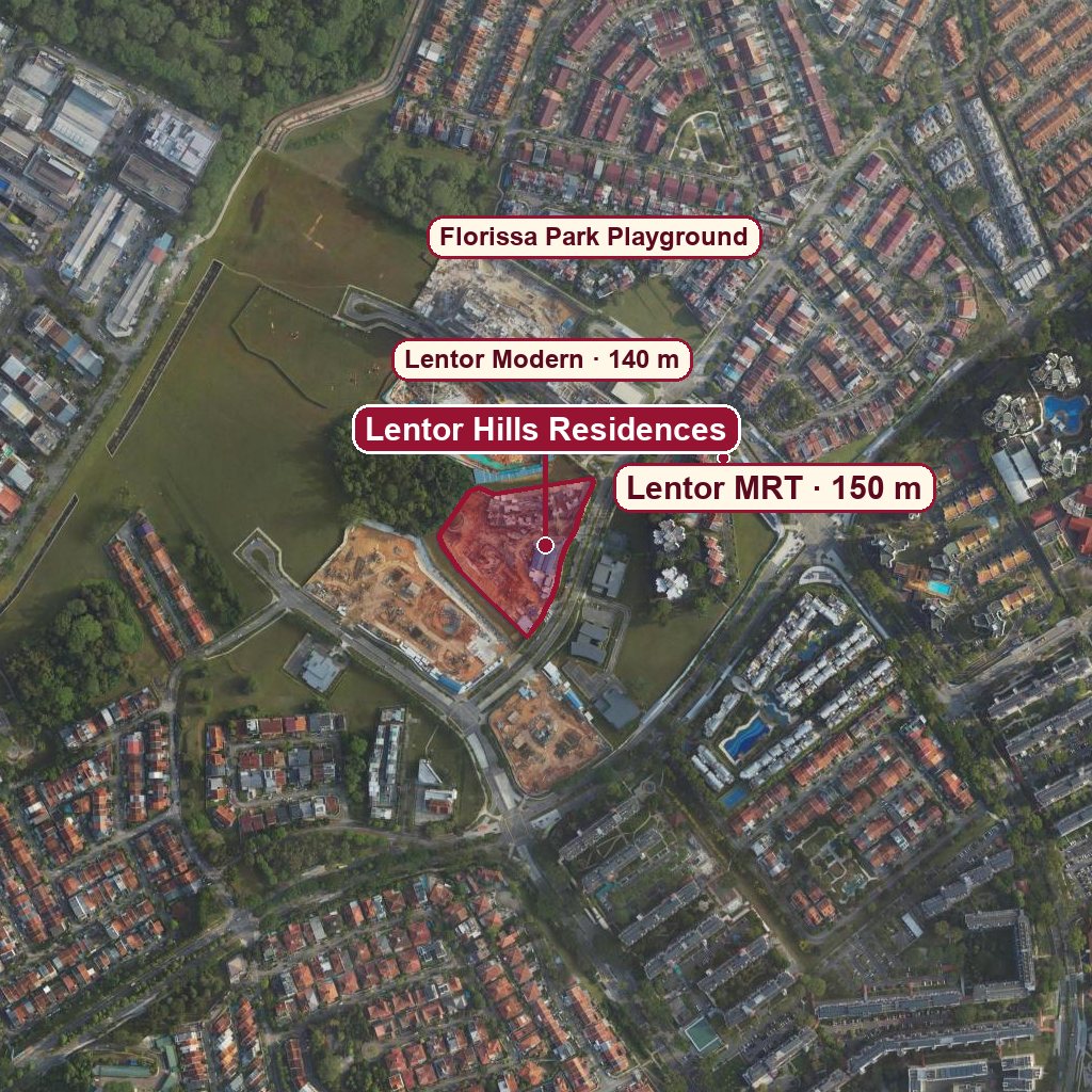 Map of Lentor Hills Residences