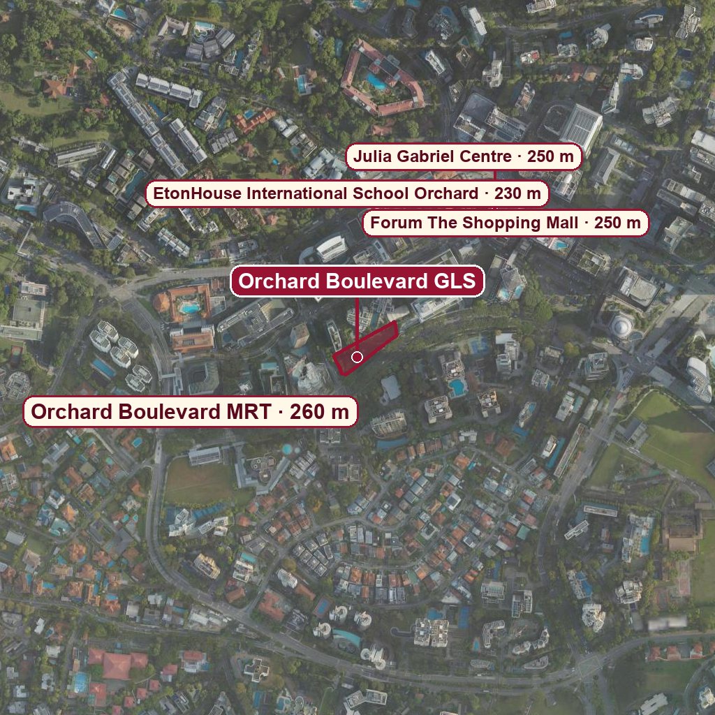 Map of Orchard Boulevard GLS