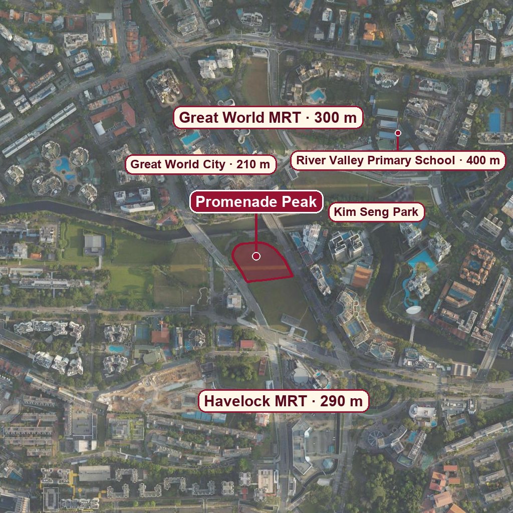 Map of Promenade Peak
