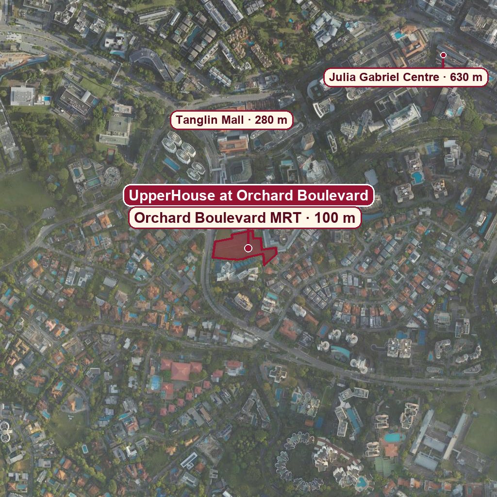Map of UpperHouse at Orchard Boulevard
